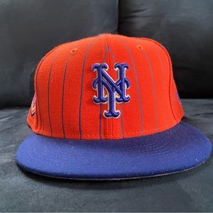 New York Mets 7 line fitted hat